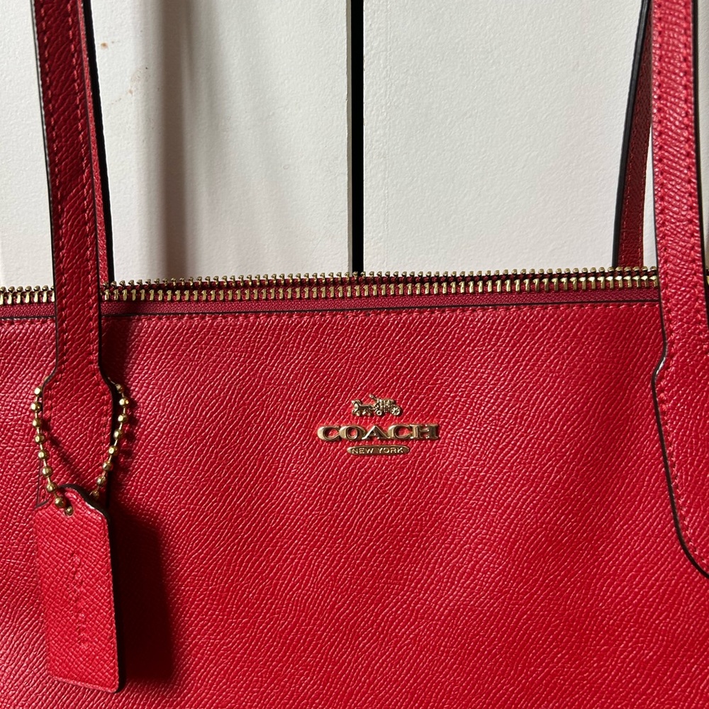 Coach Vibrant Red Tote Bag